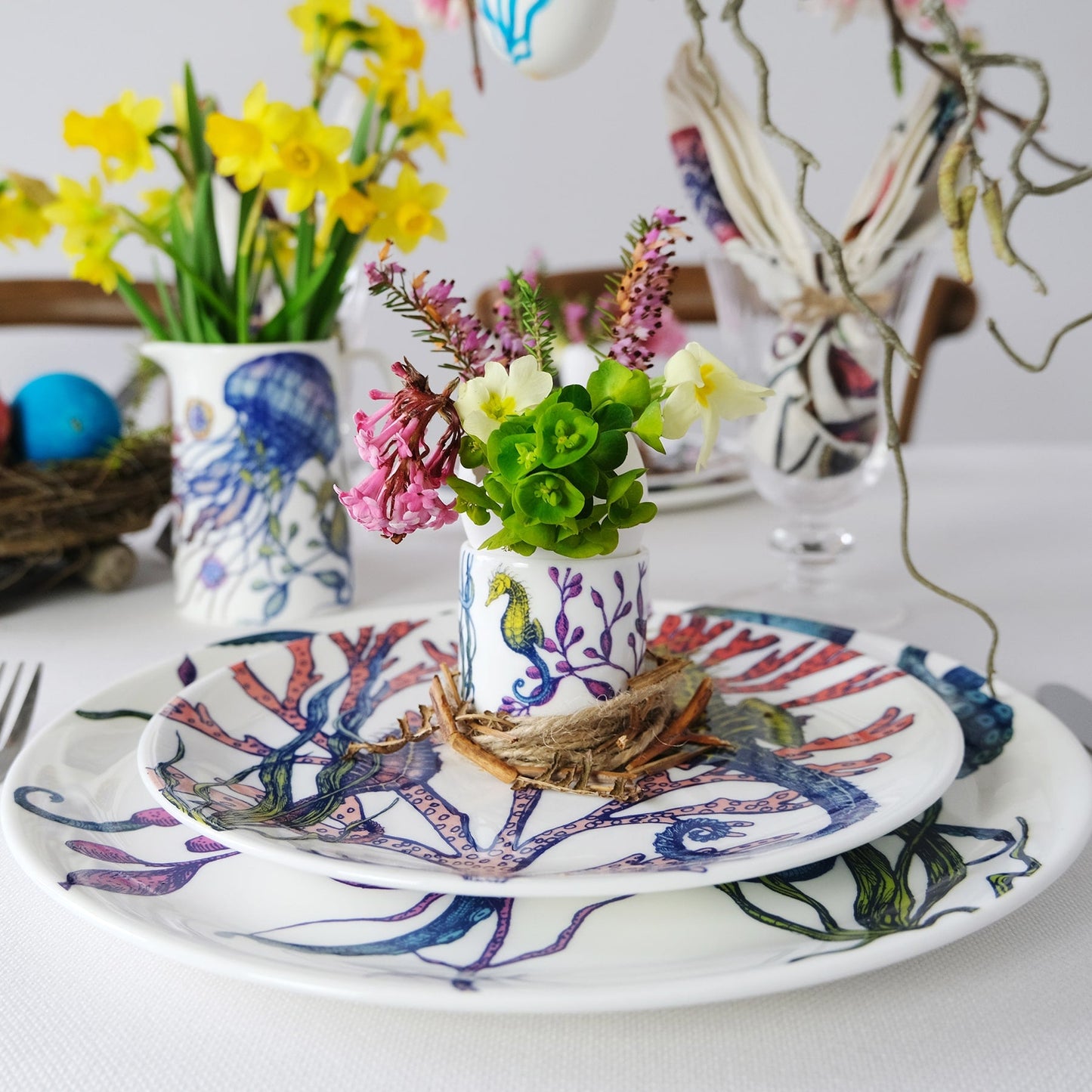 Bone China Reef Jellyfish Egg Cup