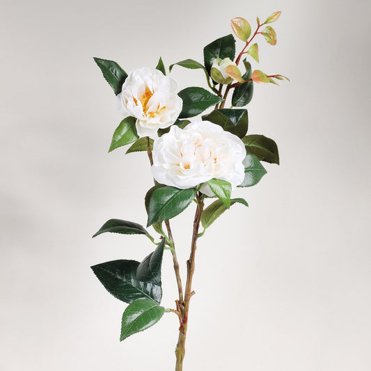 Faux Cream Camellia Spray