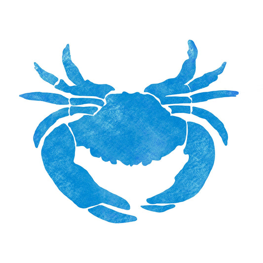 Fistral Blue Crab Art Print - 20cm & 30cm Square