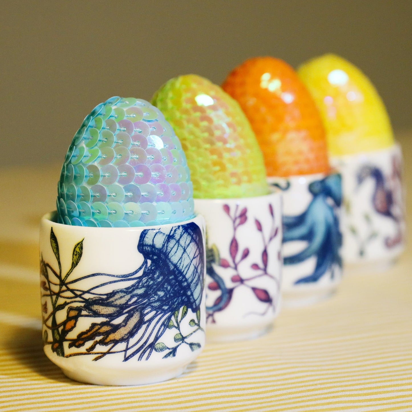 Bone China Reef Jellyfish Egg Cup