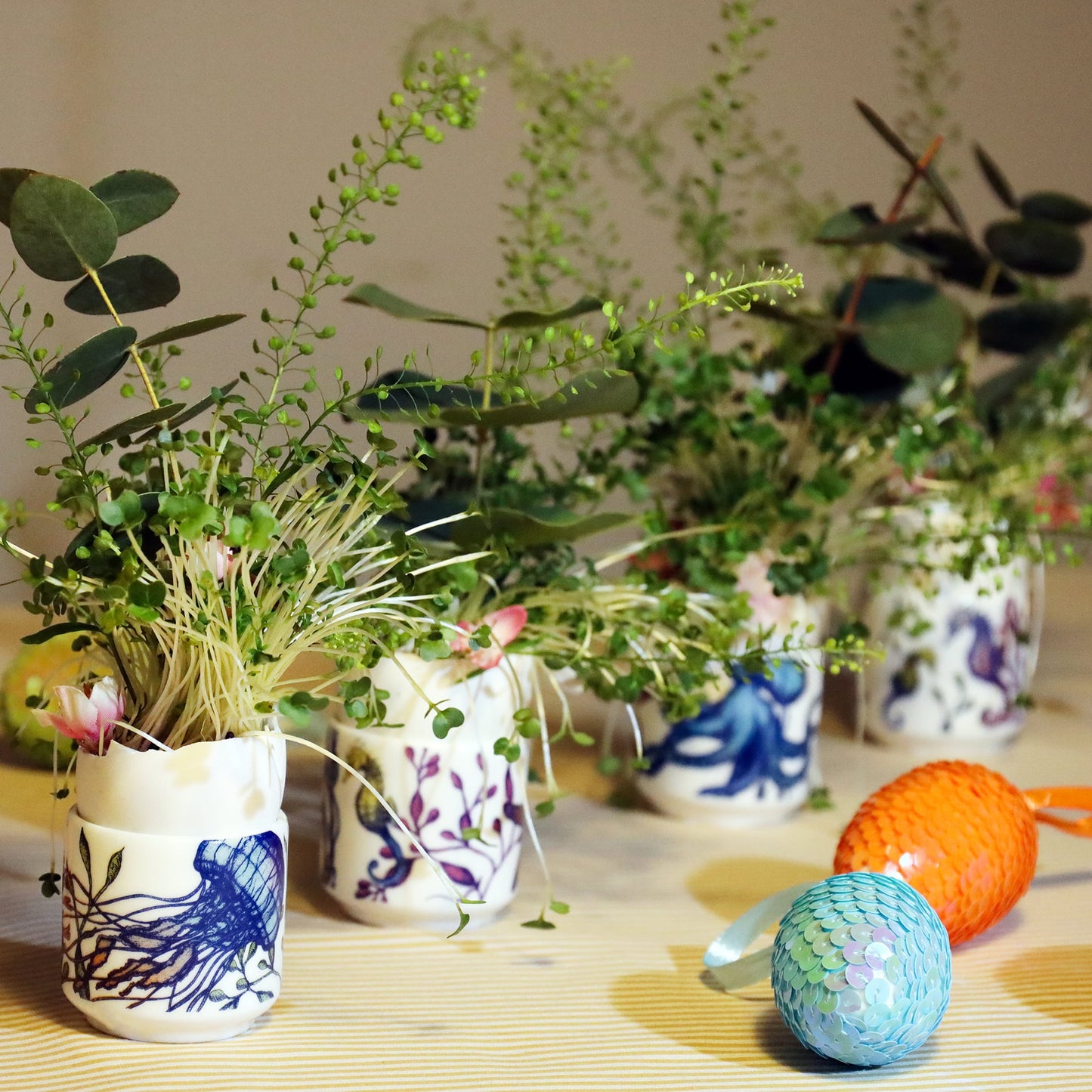 Bone China Reef Jellyfish Egg Cup