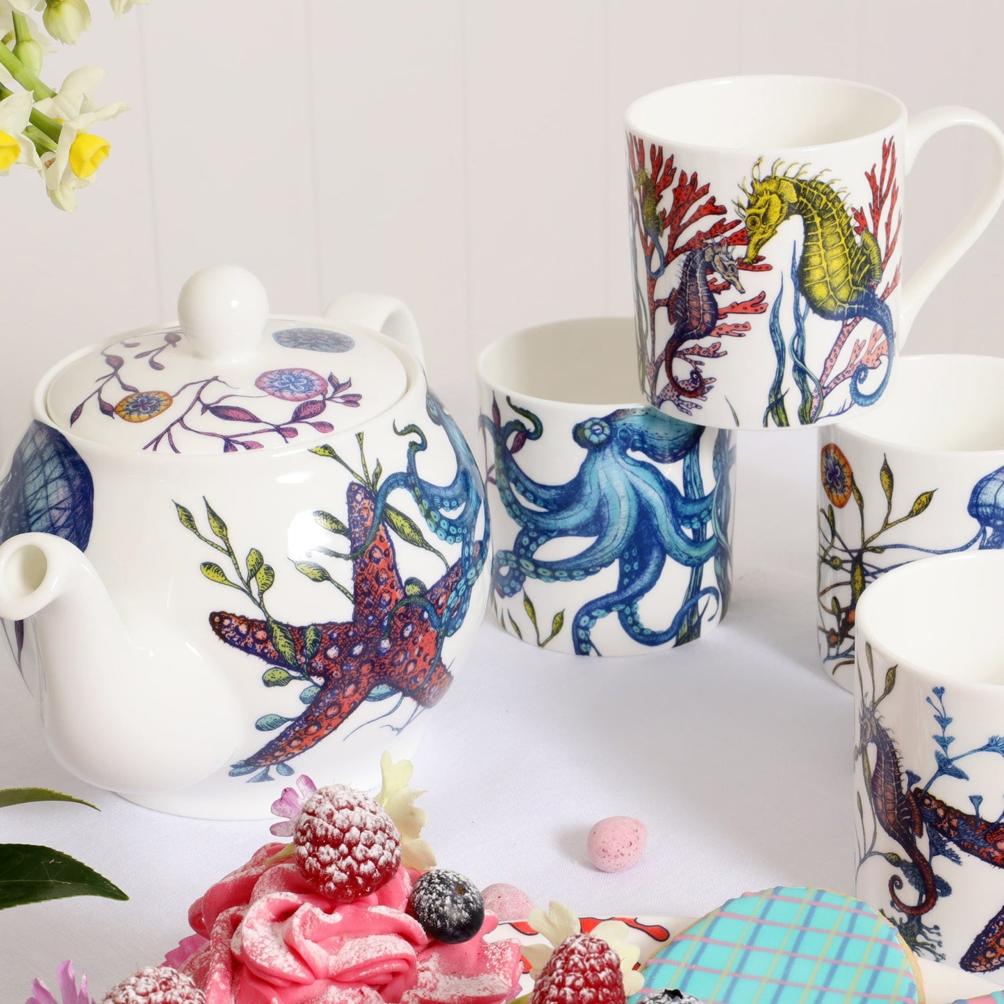 Bone China Reef Teapot