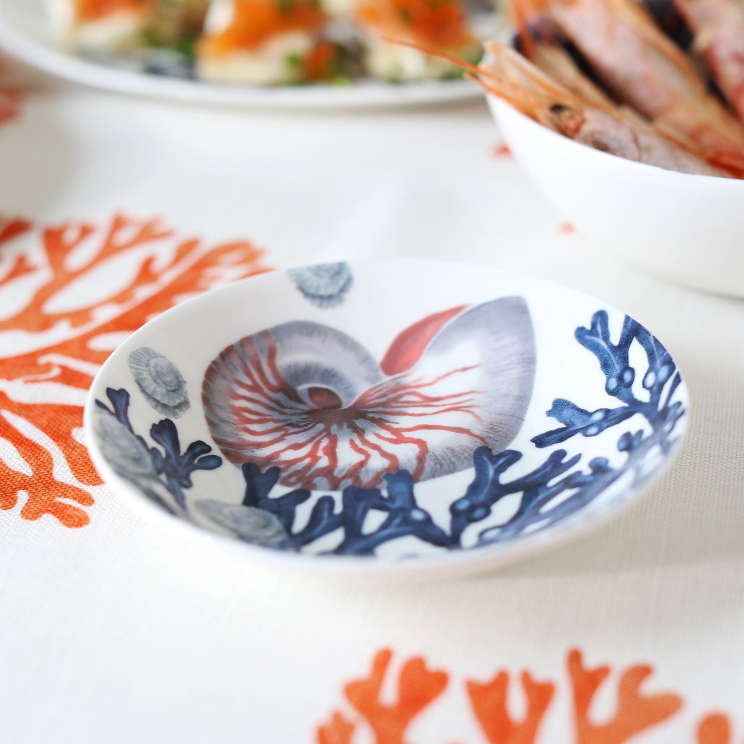 Beachcomber Nibbles Dish With Nautilus Design