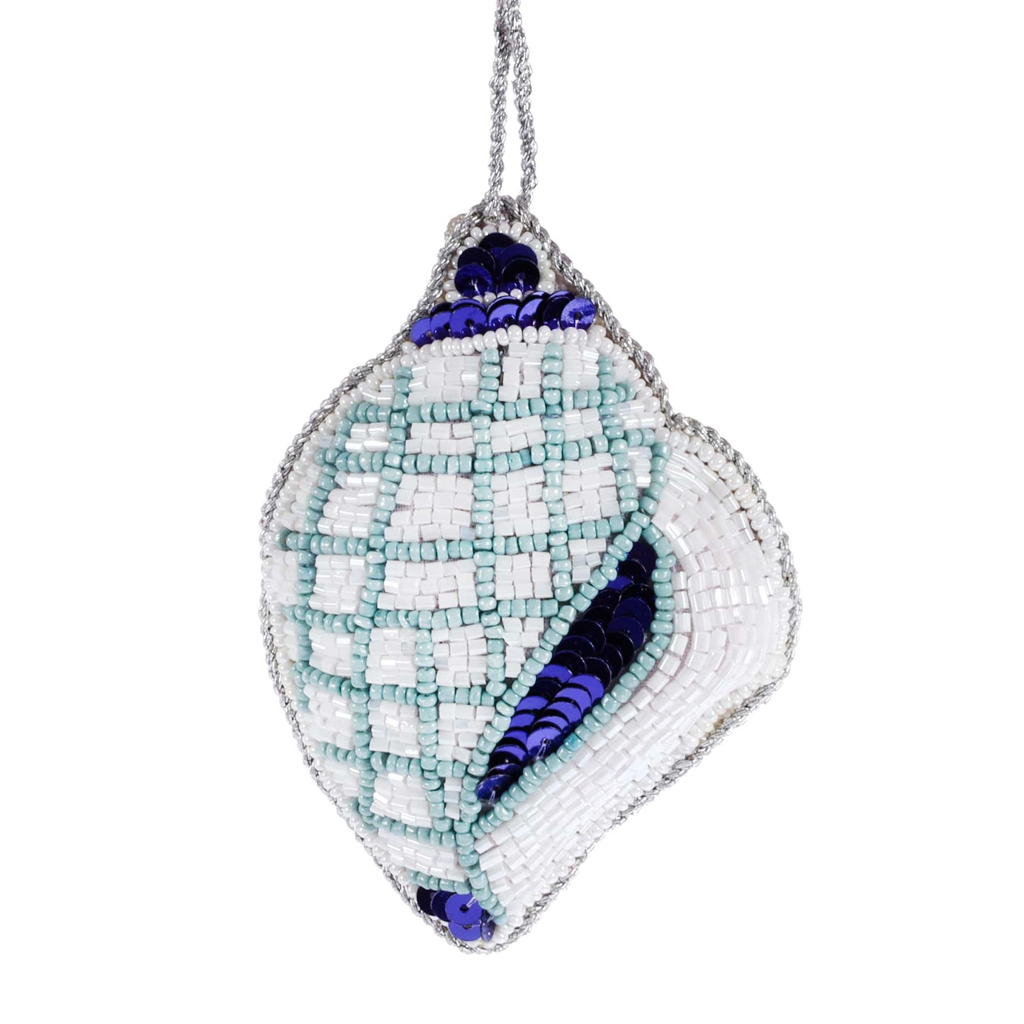 Beaded Conch Shell Hanging Decoration