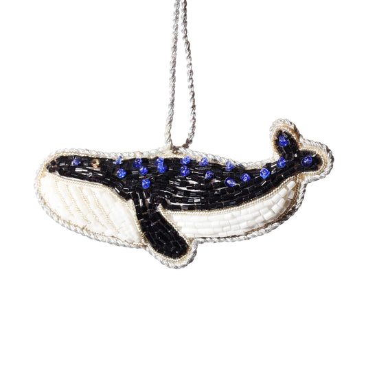 Beaded Whale Hanging Decoration