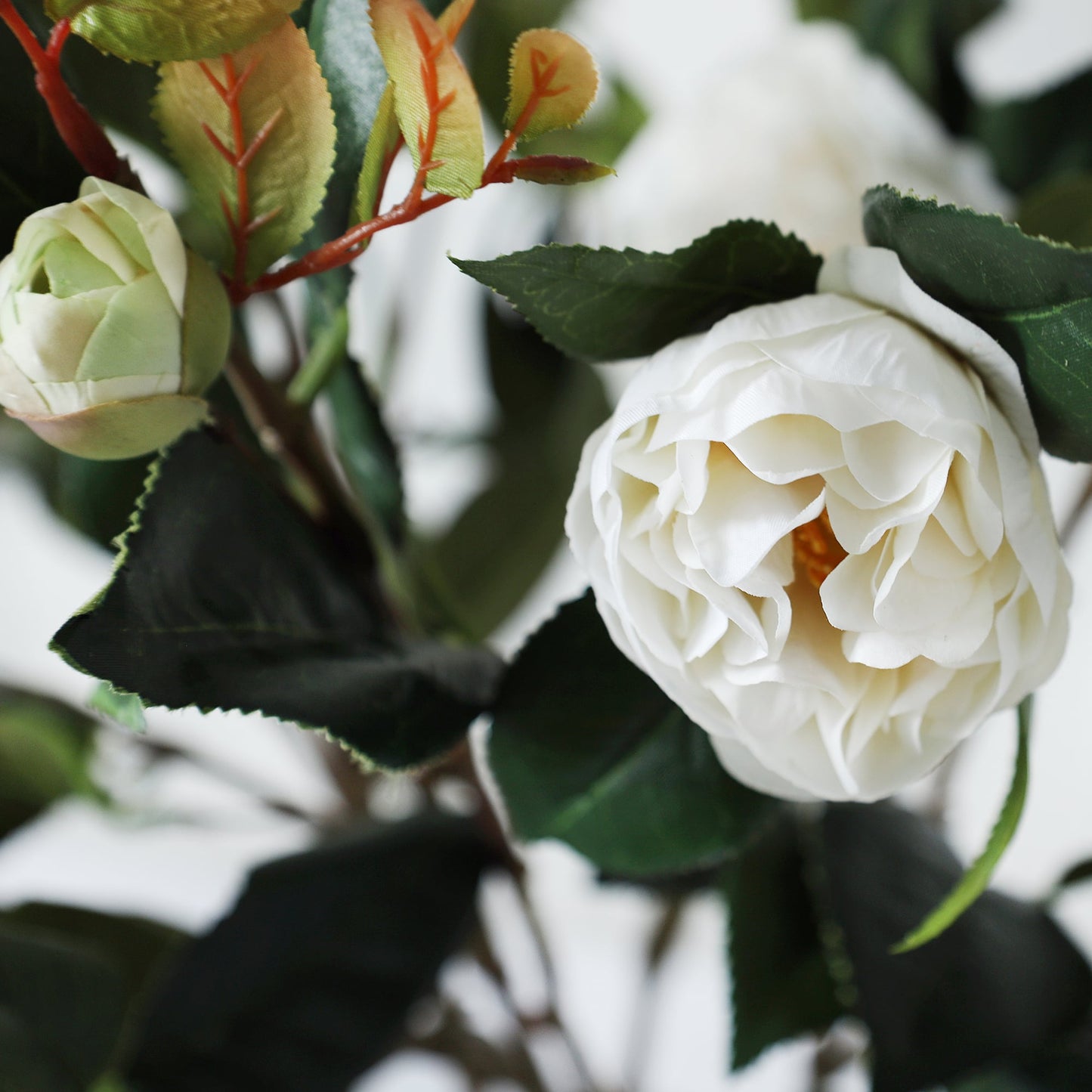 Faux Cream Camellia Spray