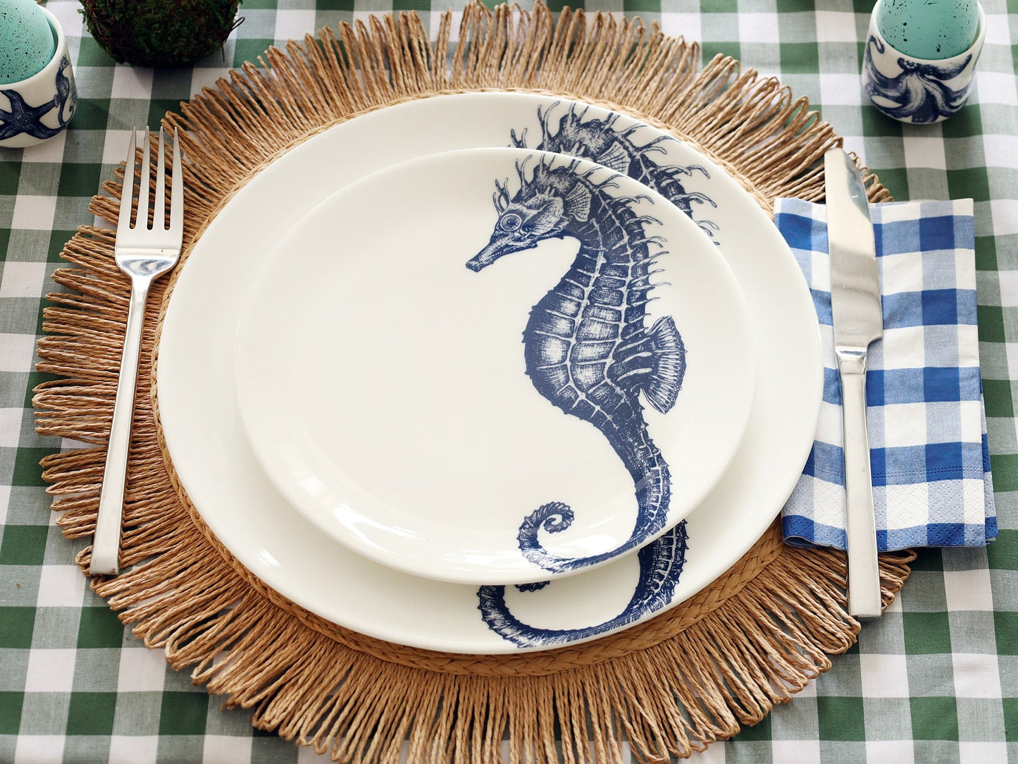 Bone China Seahorse Side Plate