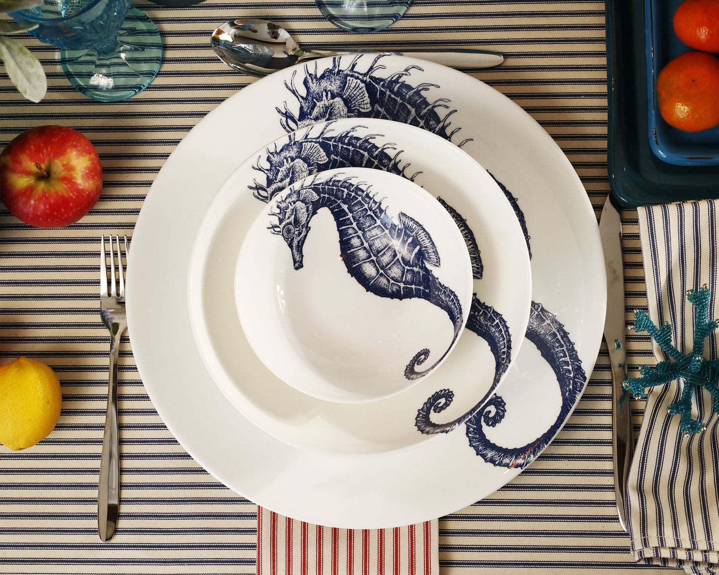 Bone China Seahorse Bowl