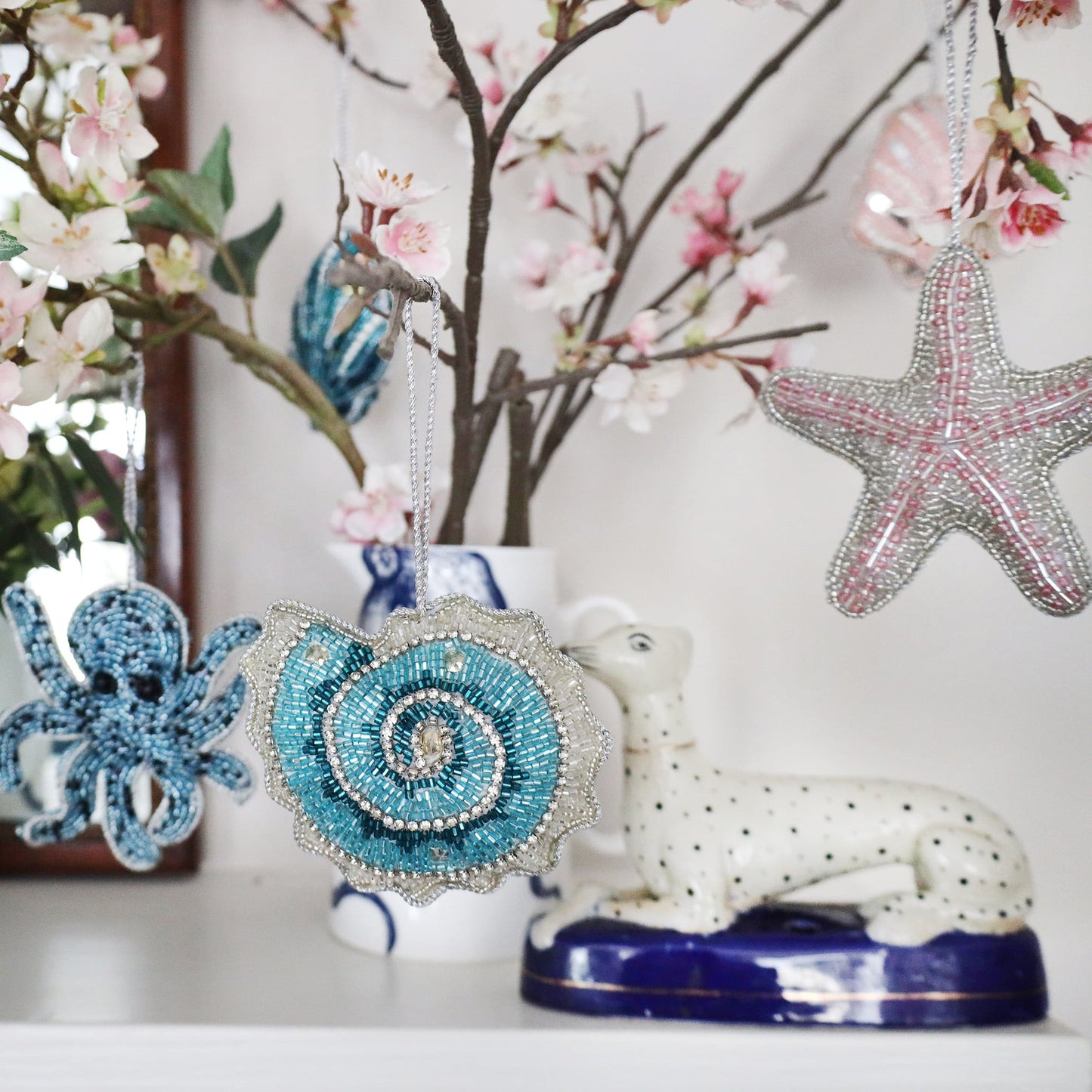 Beaded Ammonite Hanging Decoration