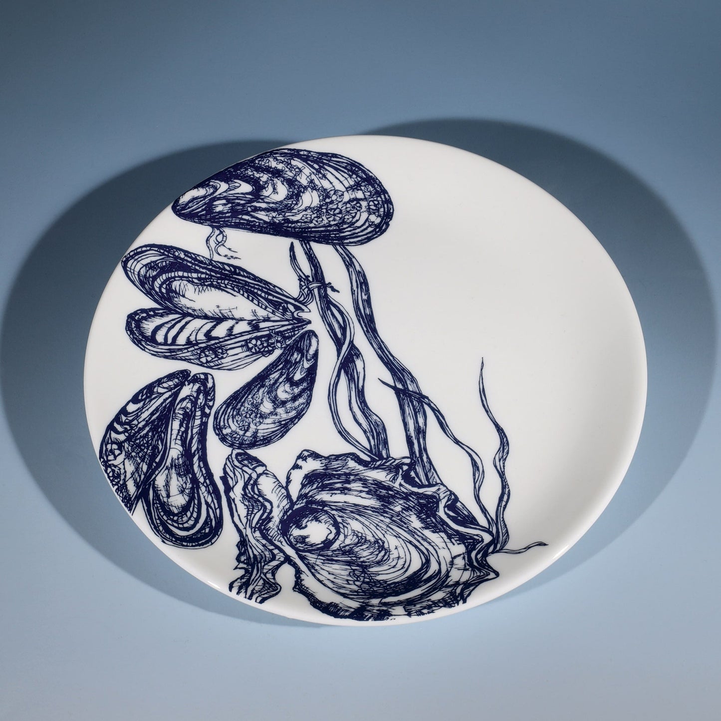 Bone China Mussel & Oyster Dinner Plate