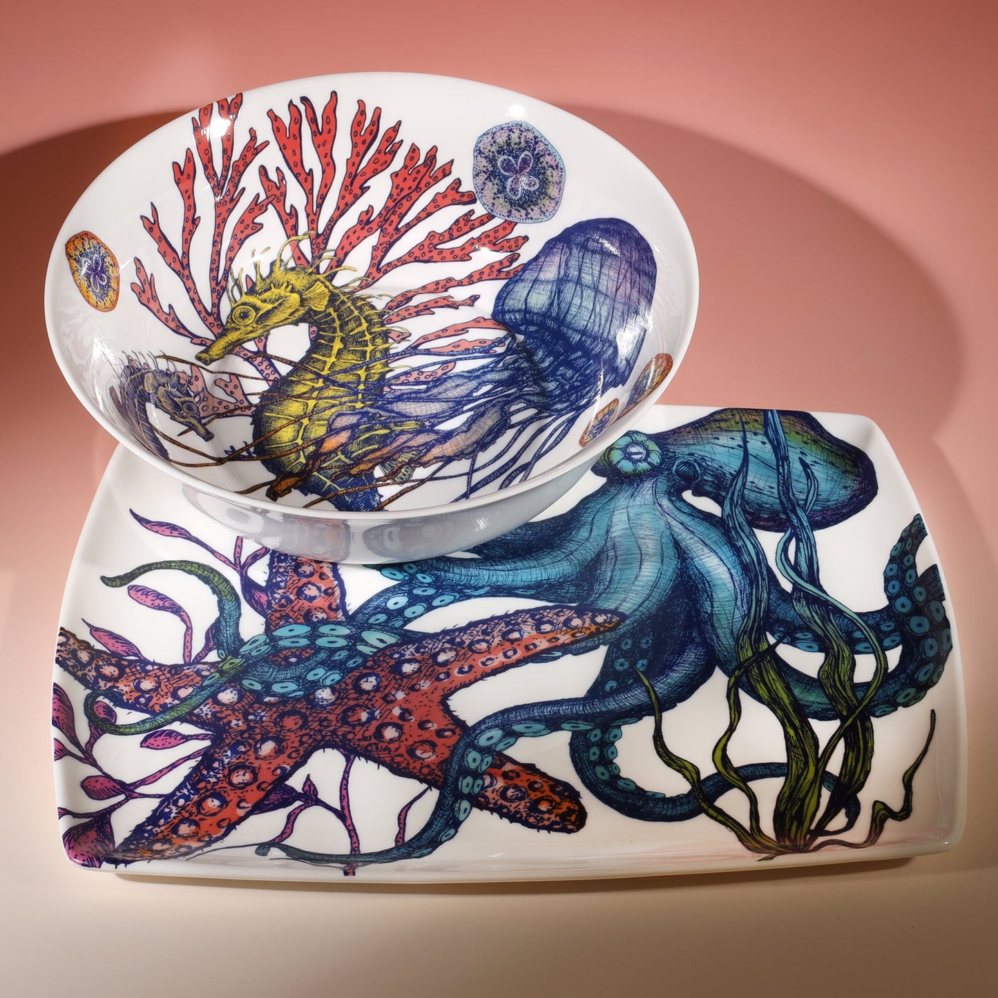 Bone China Reef Serving Bowl