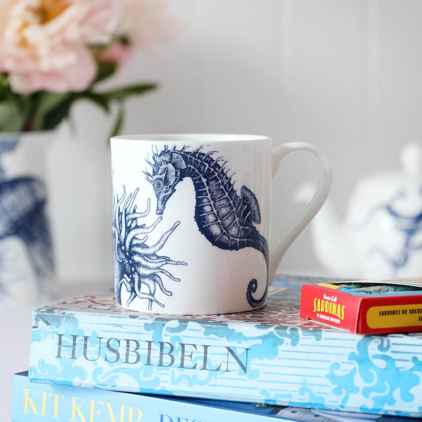 Bone China Seahorse Mug