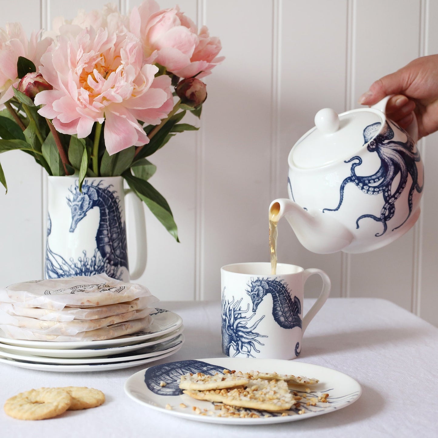 Bone China Seahorse Mug