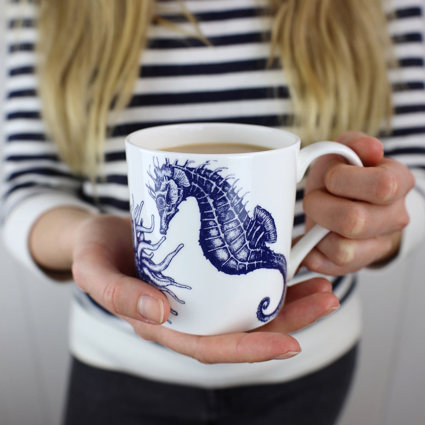 Bone China Seahorse Mug