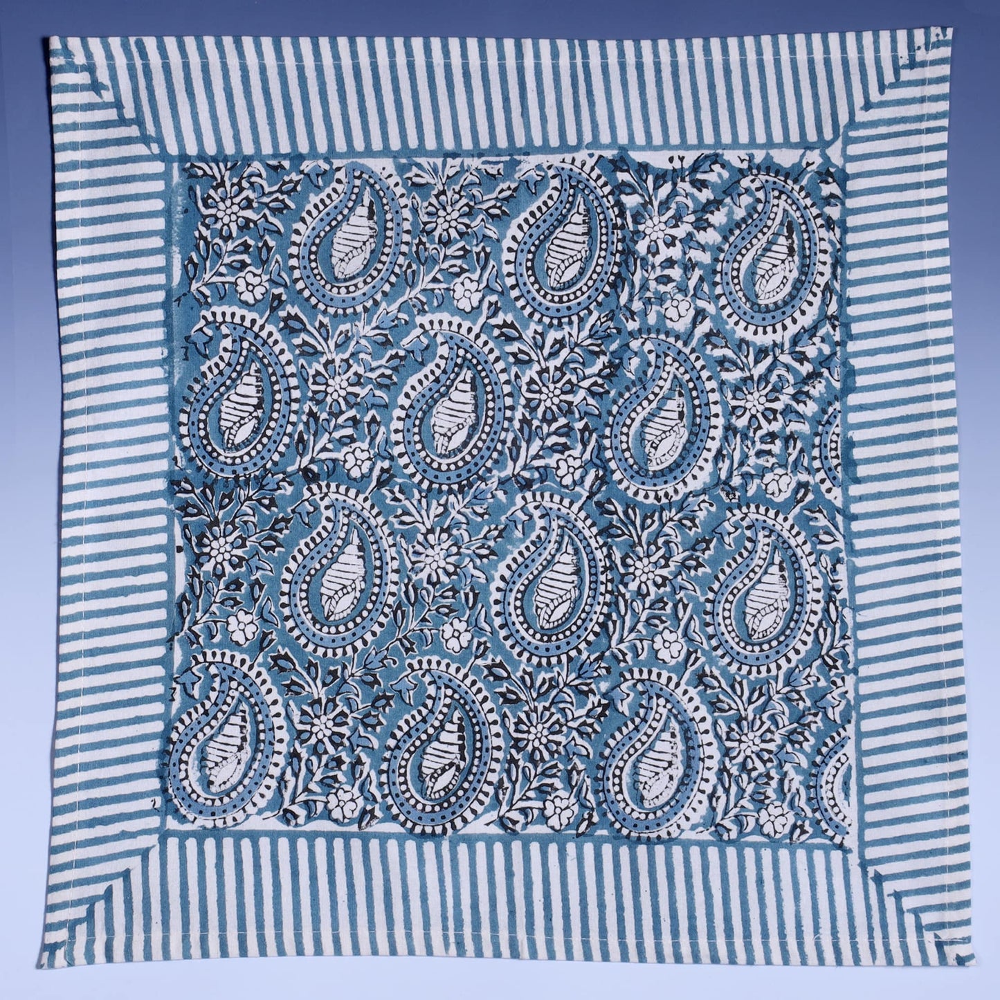 Azure Paisley Shell Napkins