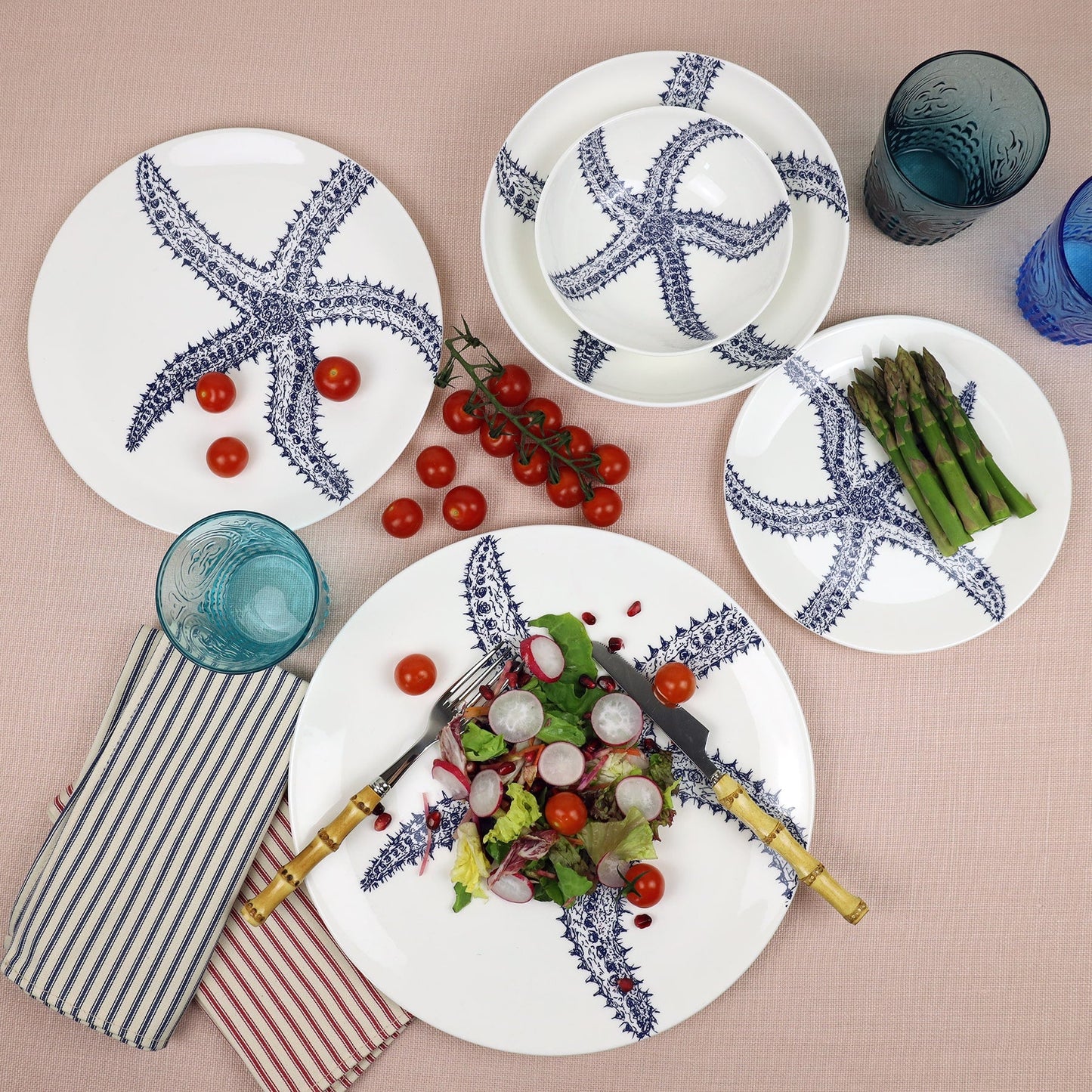 Bone China Starfish Pasta Bowl