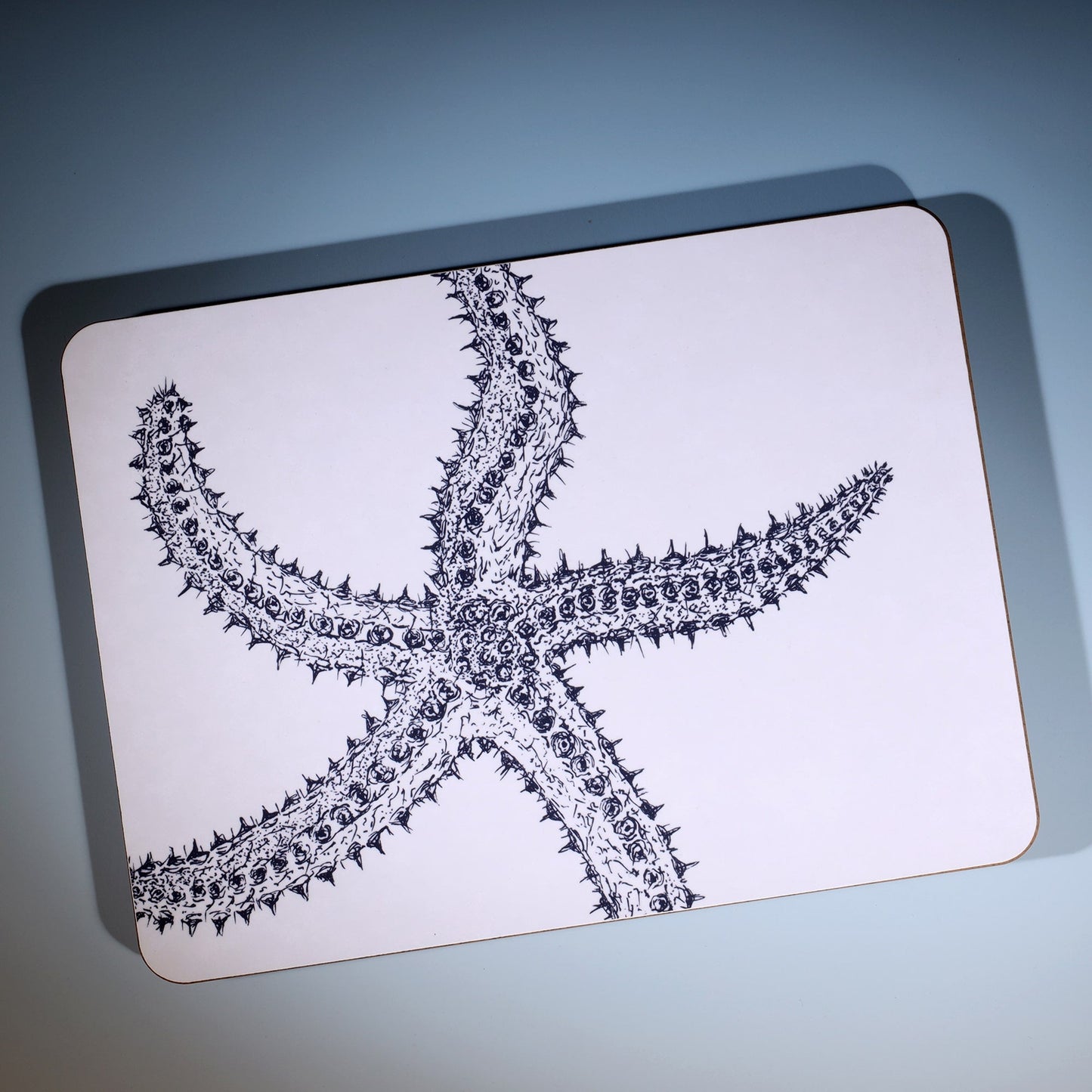 Blue And White Starfish Design Placemat